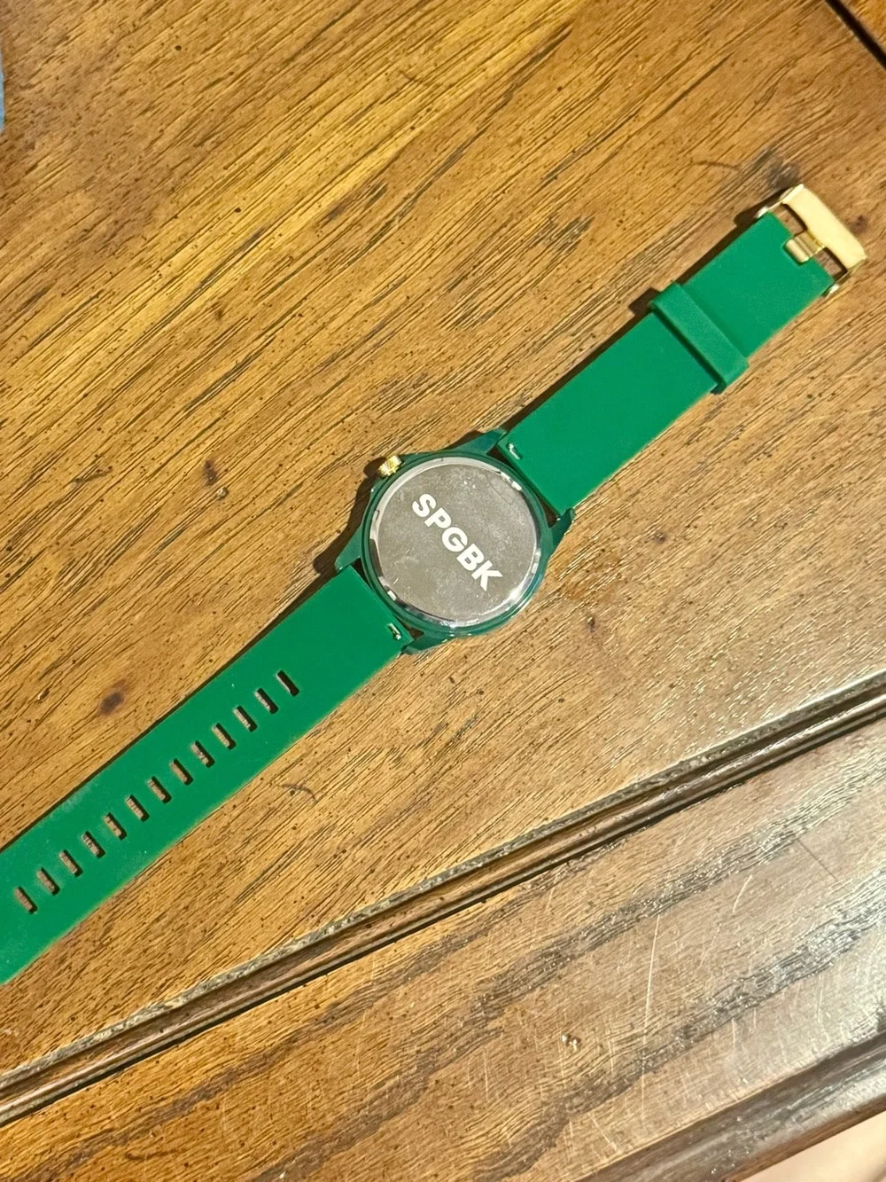 SPGBK Green Silicone Watch/ Gold Hardware. LIKE NEW.